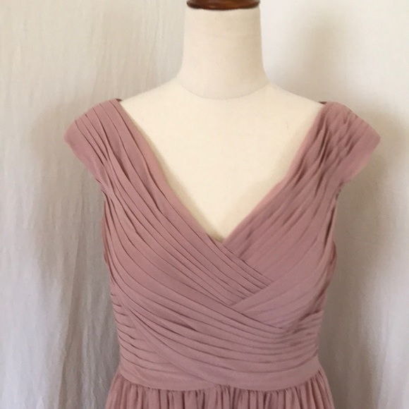 JJ’S HOUSE womens 16 special occasion formal dress dusty pink pockets NEW - Picture 5 of 15